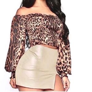 Beautiful Smocked Animal Print  Top Size Small